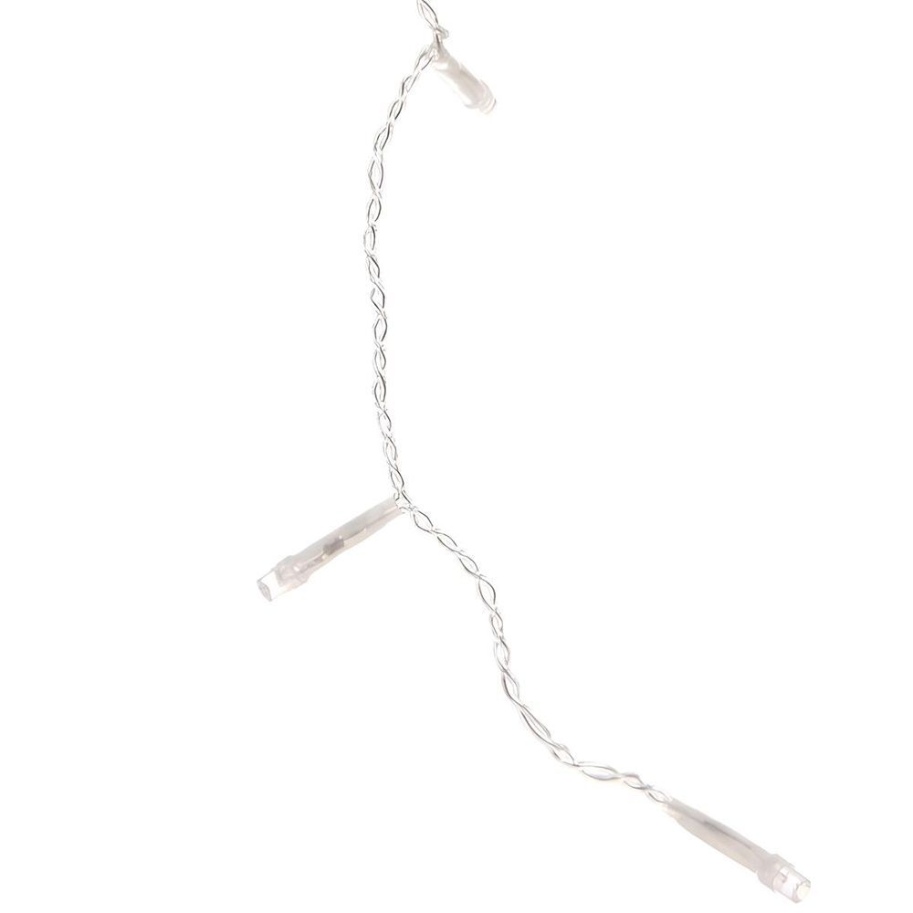 Гирлянда для дома Бахрома Мерцание 1,5 м 30/50 cм 48 ламп LED прозр. пров, IP20, теплый белый, соединение