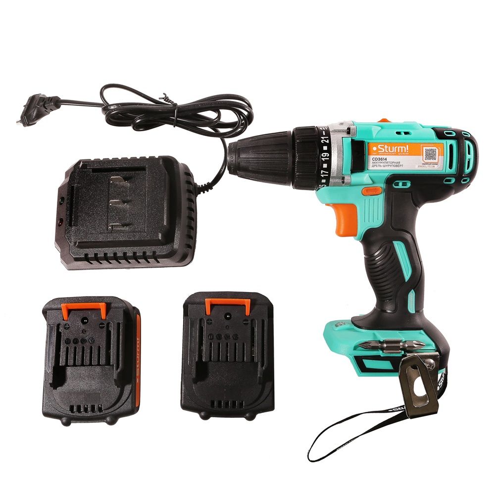 Дрель-шуруповерт аккумуляторная Sturm CD3614 14В 2х2Ач 28 Нм кейс