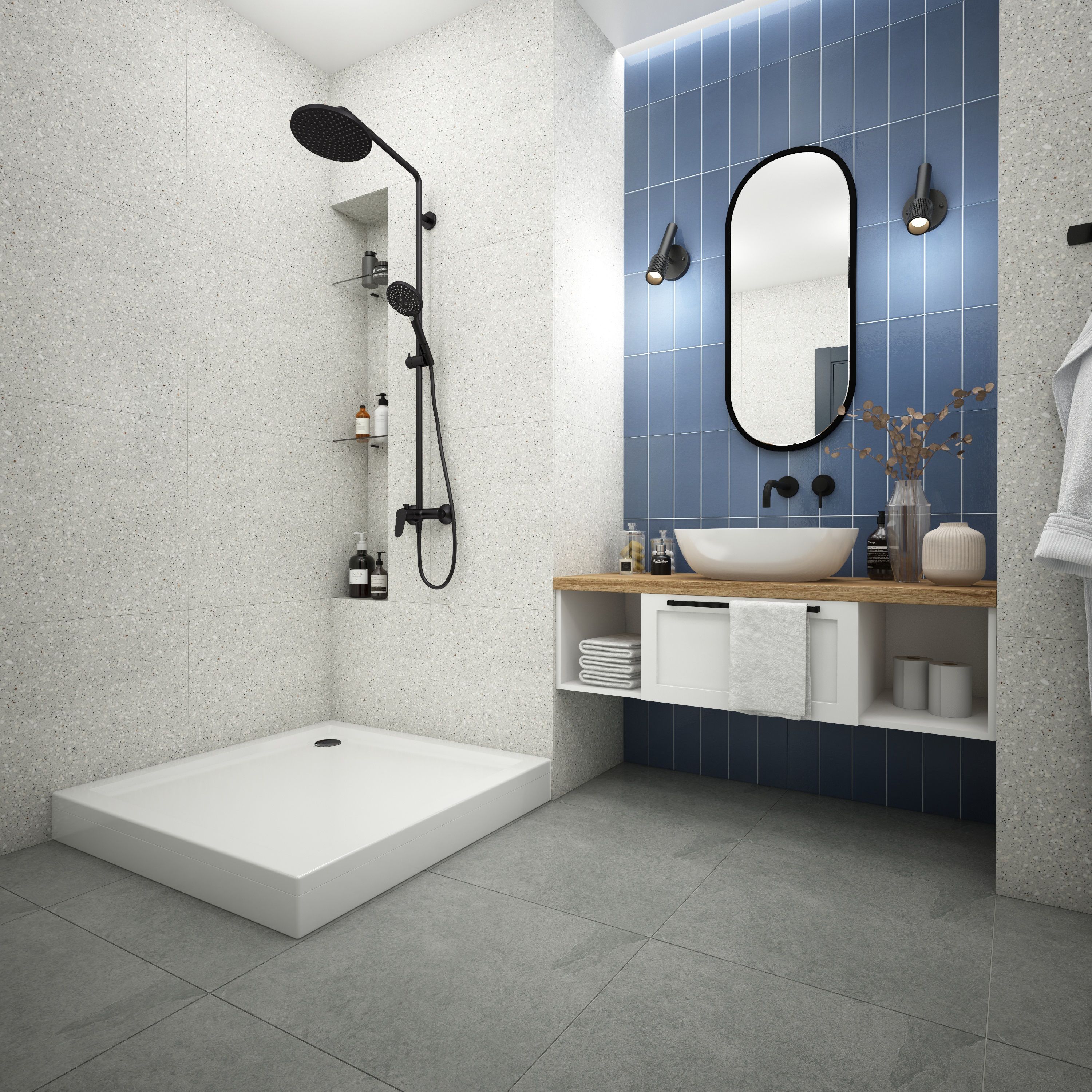 Поддон душевой акриловый City Trend 100х100 см квадратный низкий