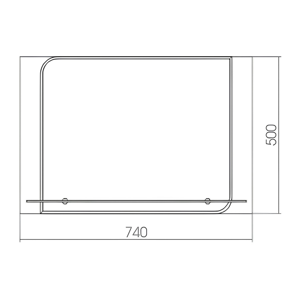 Зеркало Mixline Венеция 740х500 мм с полкой