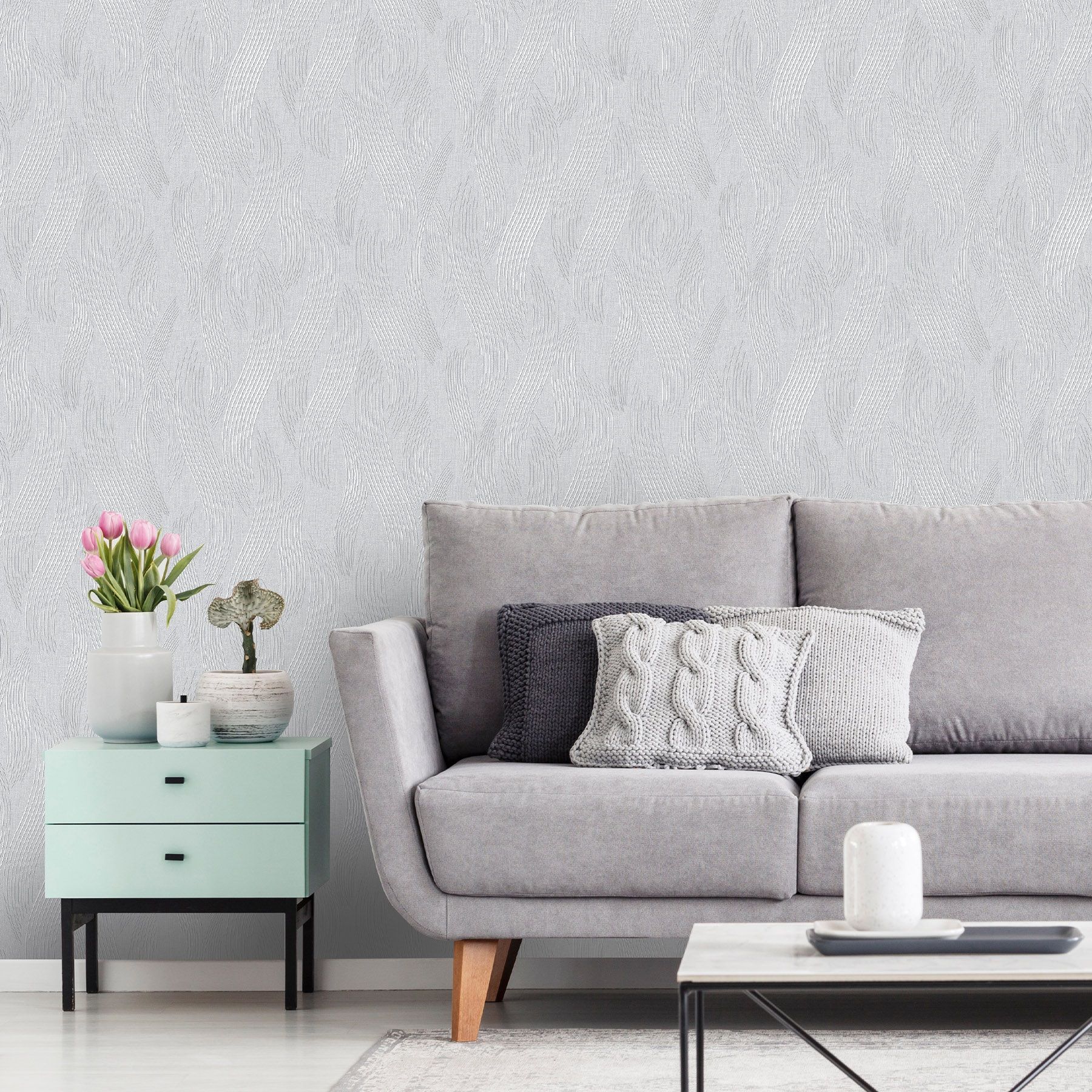 Обои 98987 Ostima 1,06х10 м Lina серый