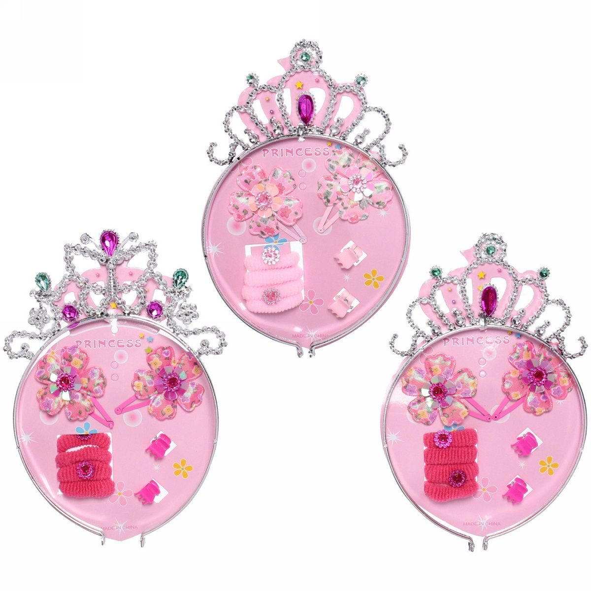 Аксессуары для волос детские The princess-Лейла ободок, 4 резинки, 2 заколки, 2 краба микс