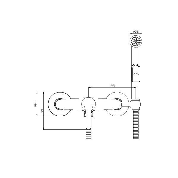 Смеситель с гигиеническим душем Rossinka Y25-52
