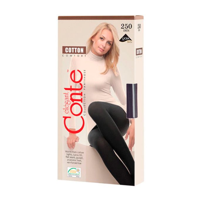 Колготки Conte Cotton 250 nero 3