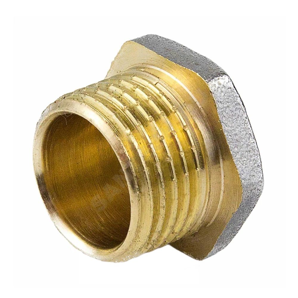 Заглушка латунь никель 3/4" НР