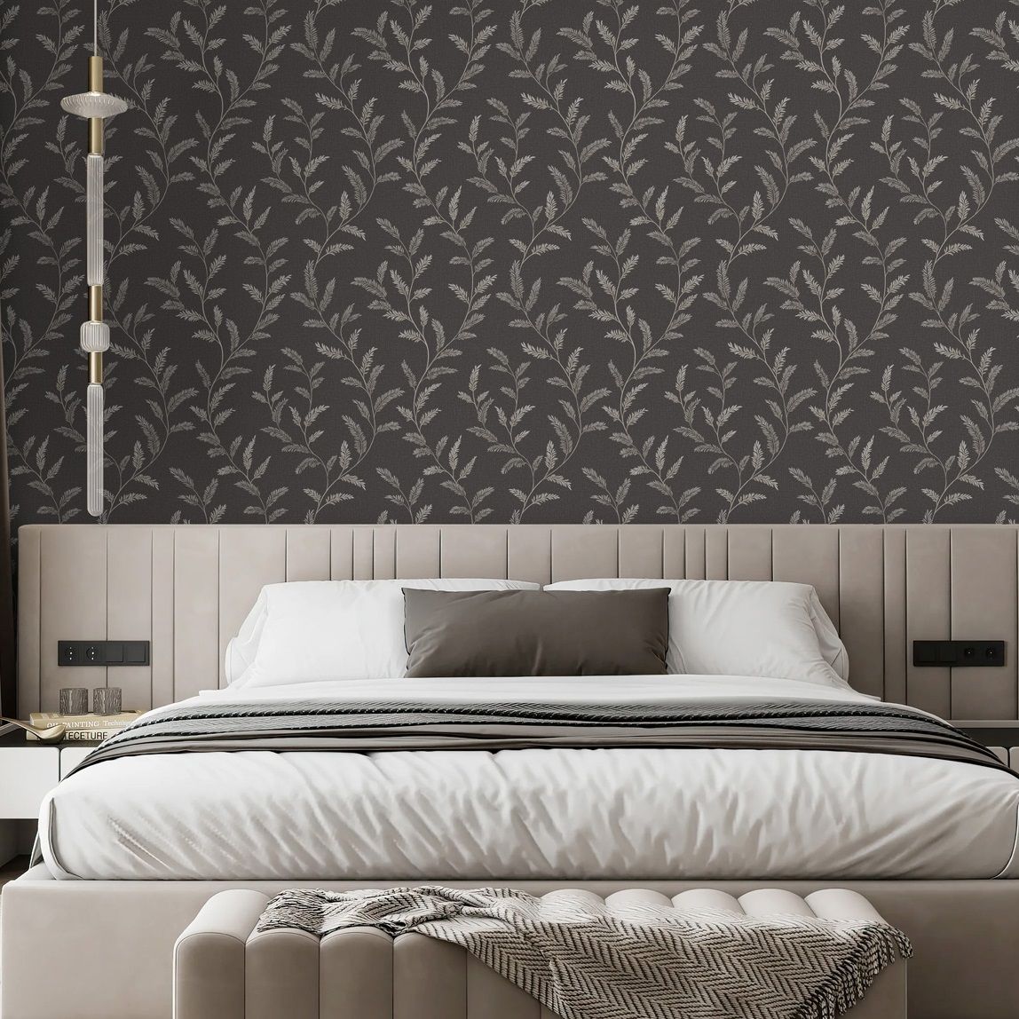 Обои WallSecret Shalfey 9106-26 коричневые листья 1,06х10,05 м