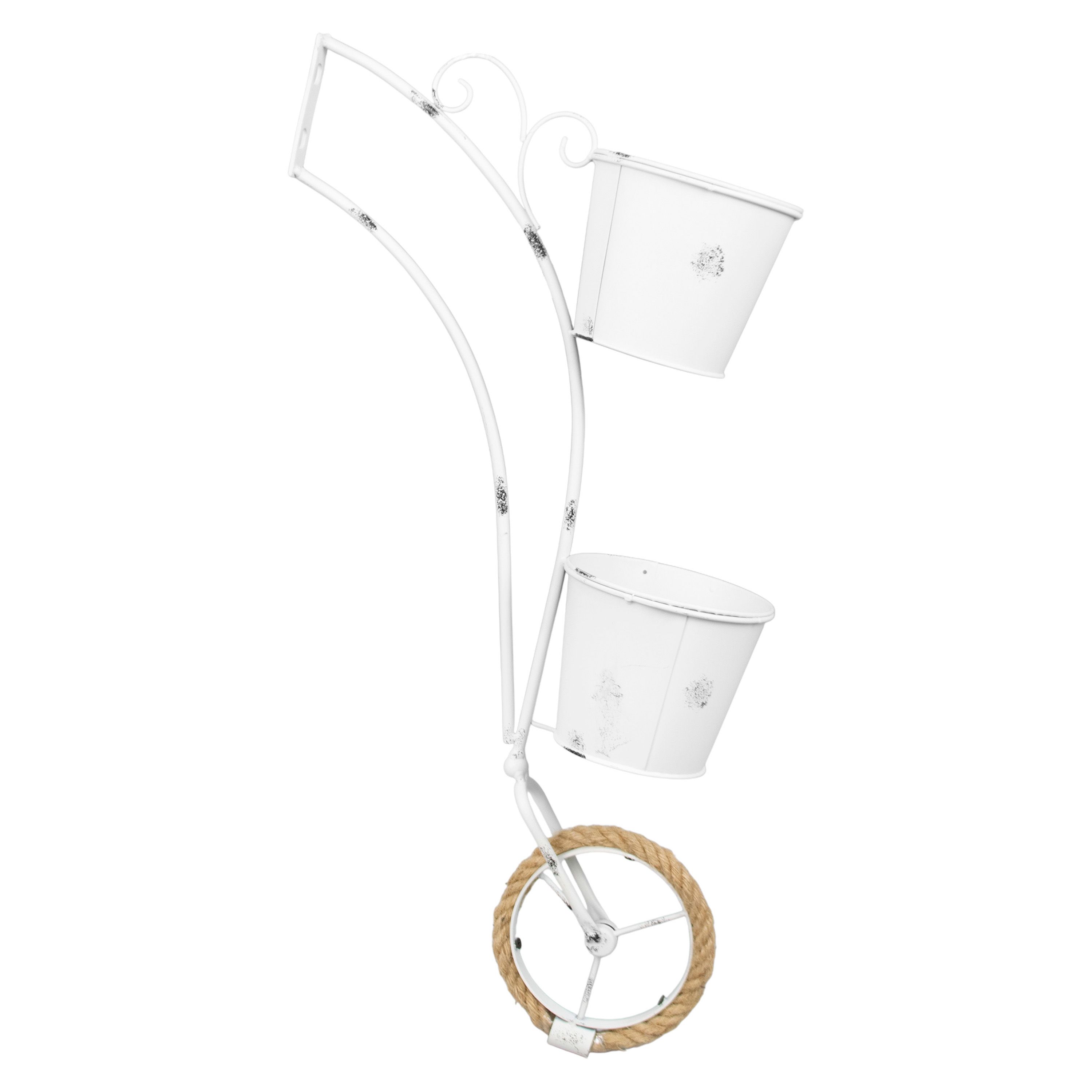 Подставка Велосипед на 2 цветка белая 780х740 мм 2024-3446