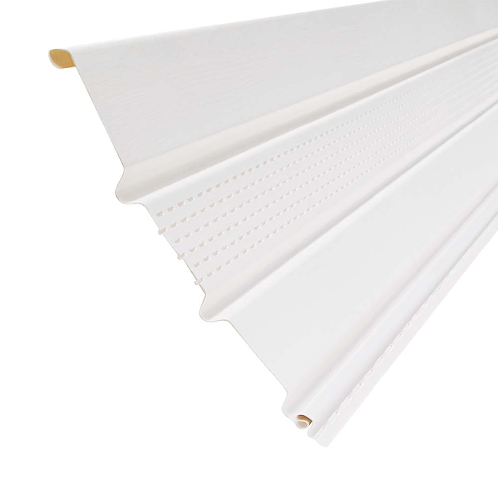 Софит Т4 двухслойный GL частично перфорированный 300х3000 мм белый