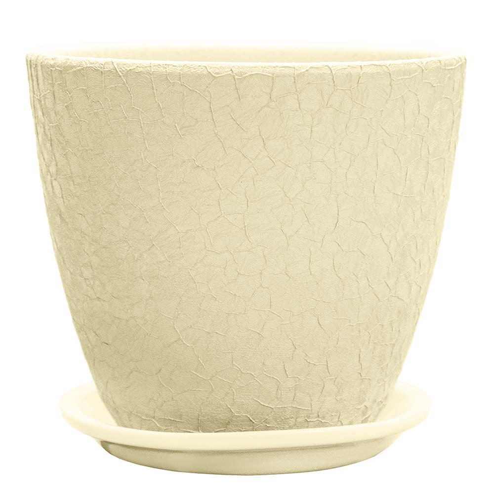 Горшок цветочный Бутон Винил бежевый 12 см 0,9 л