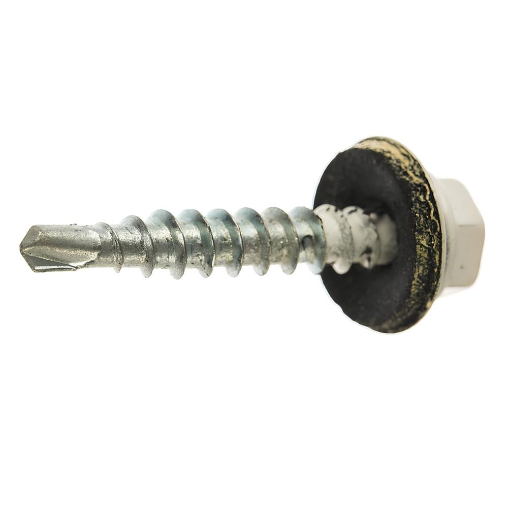 Саморез кровельный 4,8х51 мм белый RAL 9003 вес