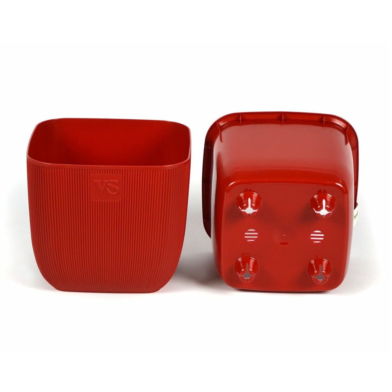 Горшок цветочный VipSet Фабио красный 4,7 л с дренажной системой