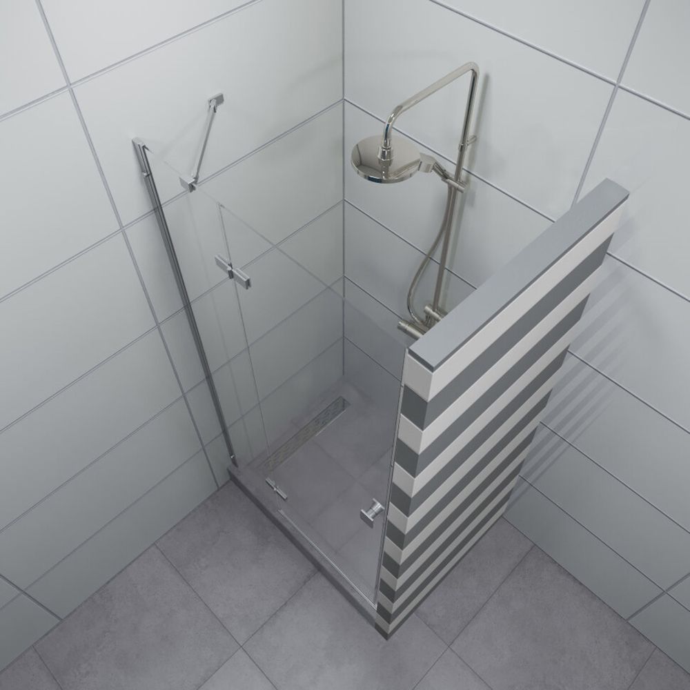 Дверь душевая Triton Бруно 990x1900 мм стекло прозрачное, профиль хром