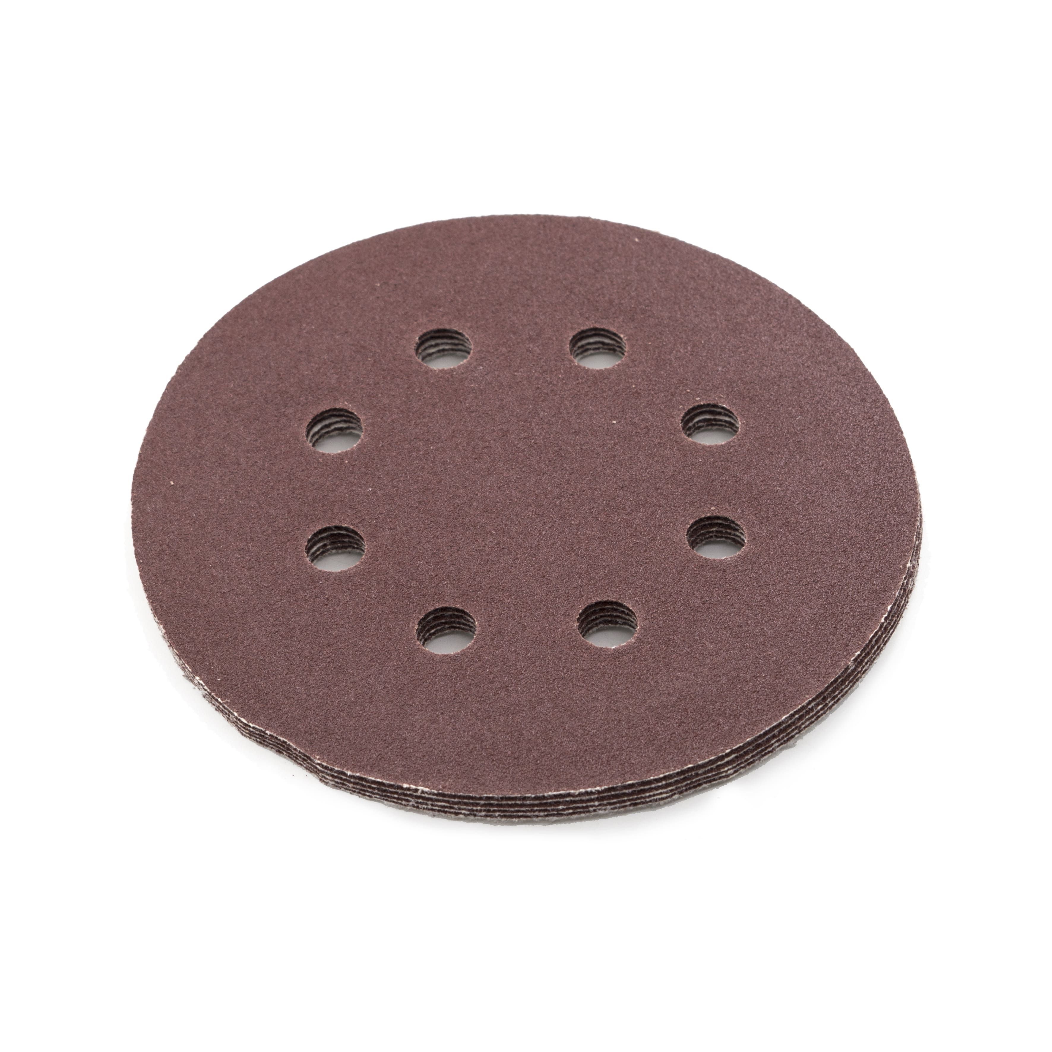 Круг абразивный 125 мм Р120 на ворсовой основе перфорированный под липучку 5 шт 45-9-273