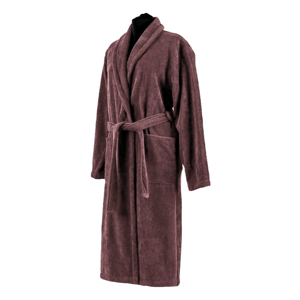 Халат унисекс шалька велюр АлтынАсыр размер 60-62 коричневый