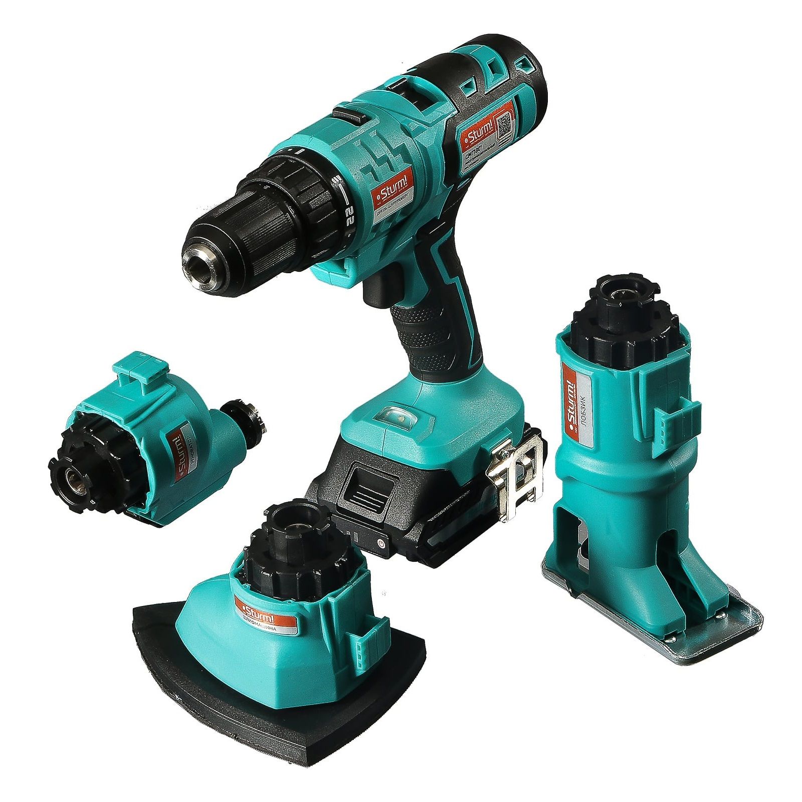 Многофункциональный инструмент Sturm CMT1801 18В 2х2 Ач кейс