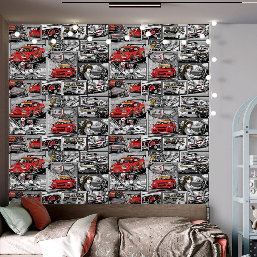 Обои Саратовские С40 Драйв 06 4030 1,05х10,05 м фон серый