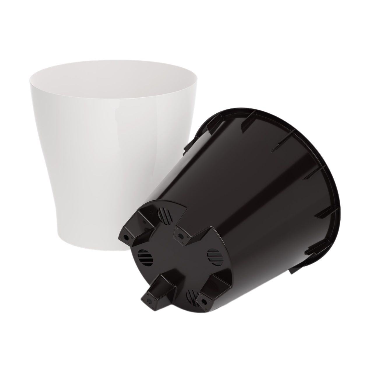 Горшок цветочный Лея белый 17 л двойной