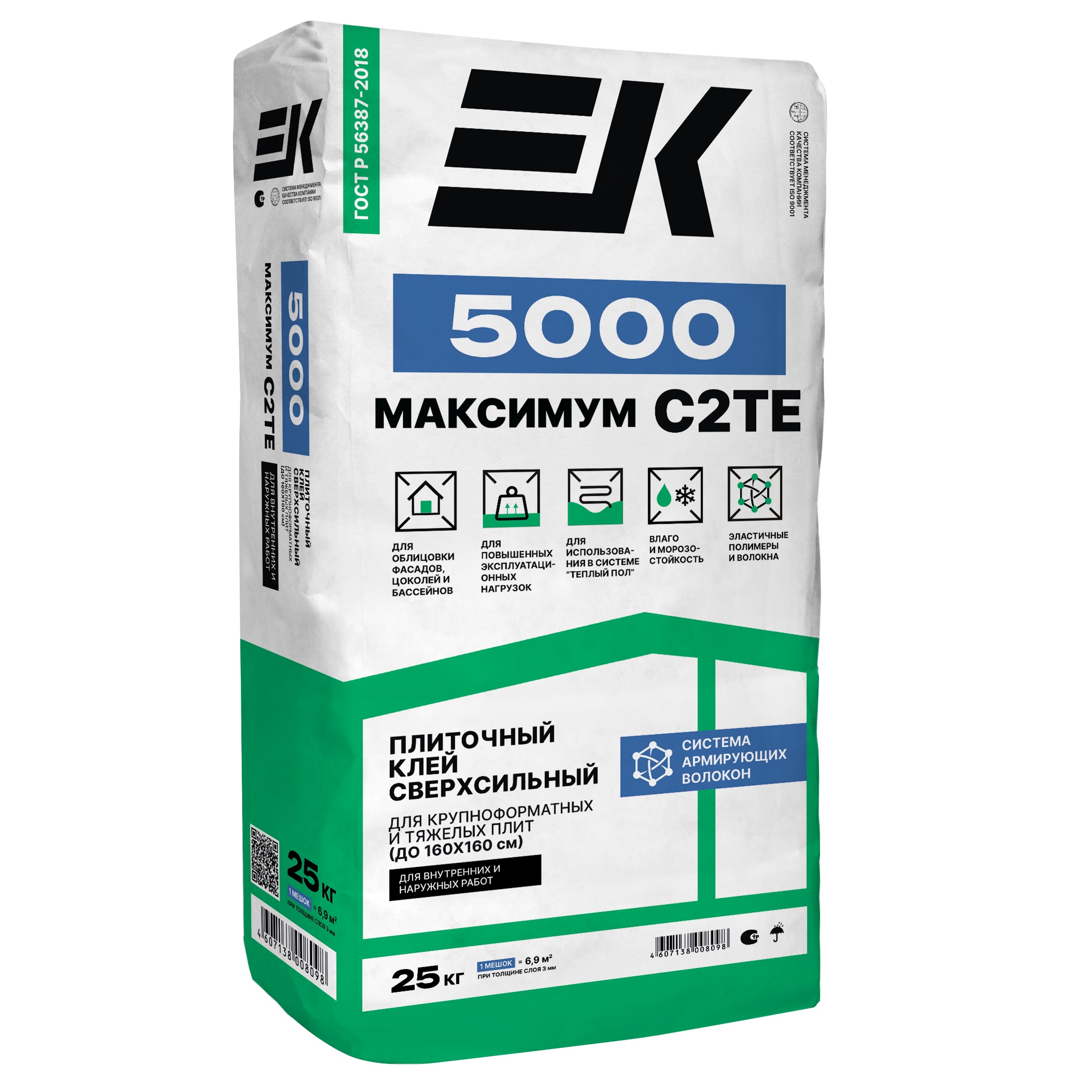 Клей усиленный для сложных оснований ЕК 5000 Maximum 25 кг (60)