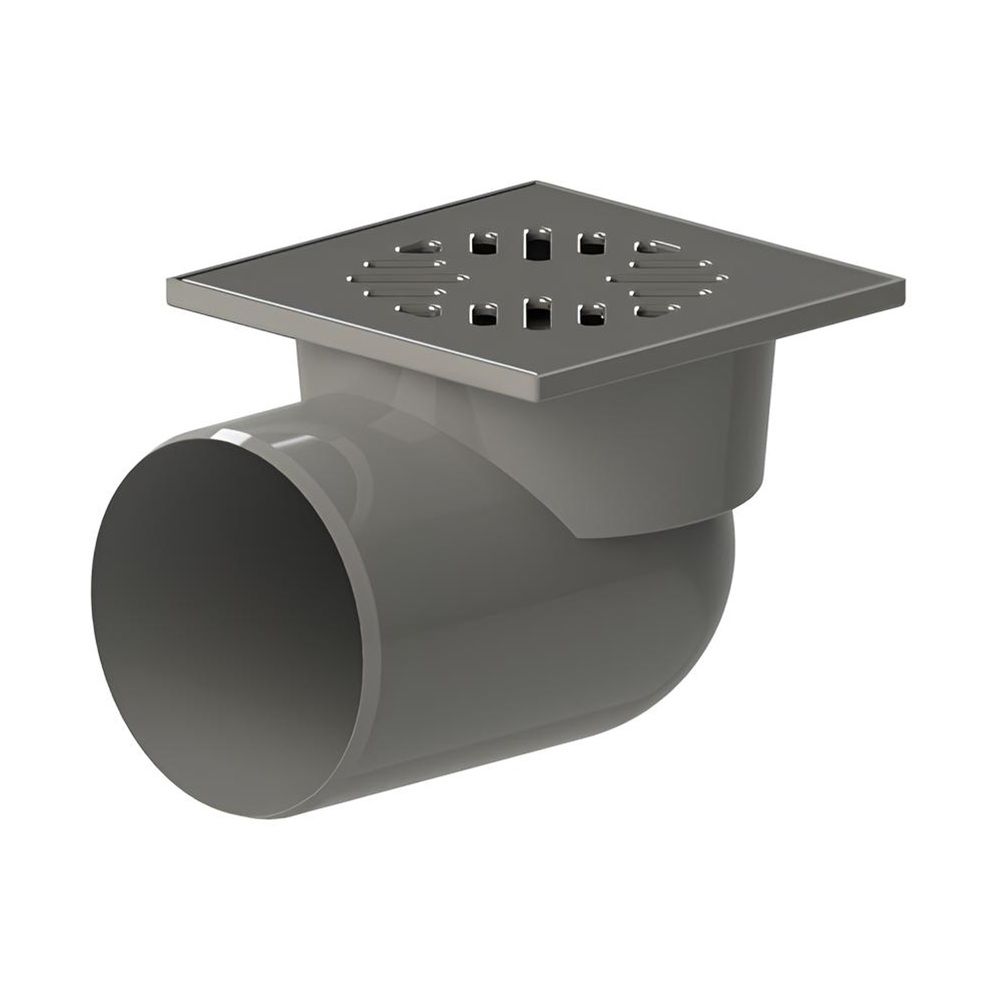 Трап гориз спуск 110 мм решетка 150х150 мм нерж