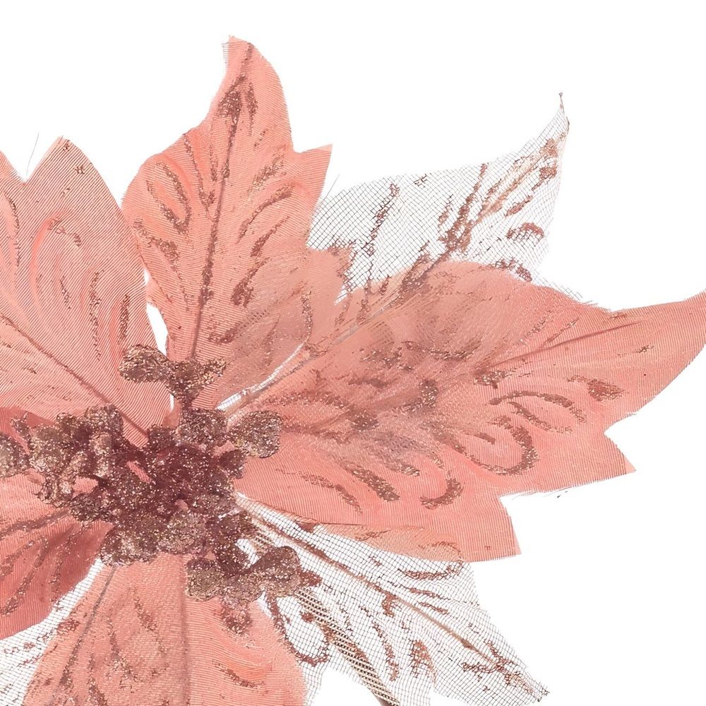 Украшение новогоднее Пуансеттия 28 см 812267