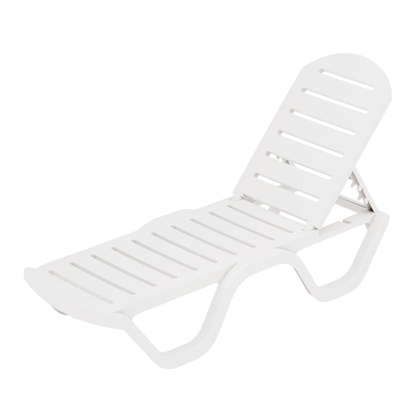 Шезлонг Солярис 1980х620х320 мм белый