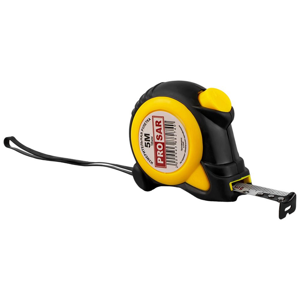 Рулетка 5 м х 18 мм автостоп Pro Sar
