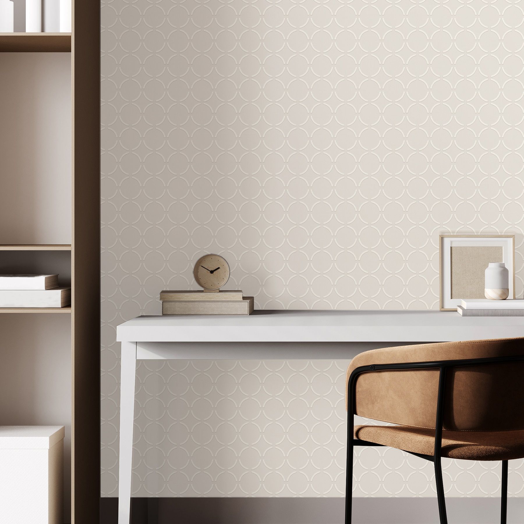 Обои Victoria Stenova Connect 585262 бежевые геометрия 1,06х10 м