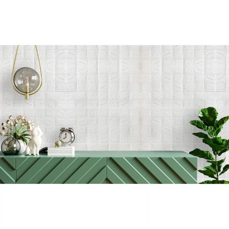 Панель 3D самоклеящаяся Кирпич белый 700x770х4 мм