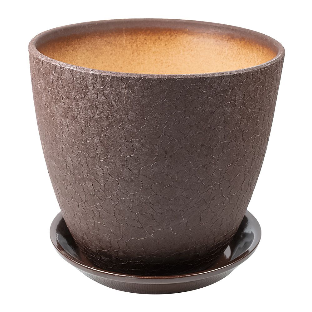 Горшок цветочный Бутон Винил шоколад 18 см 3,2 л