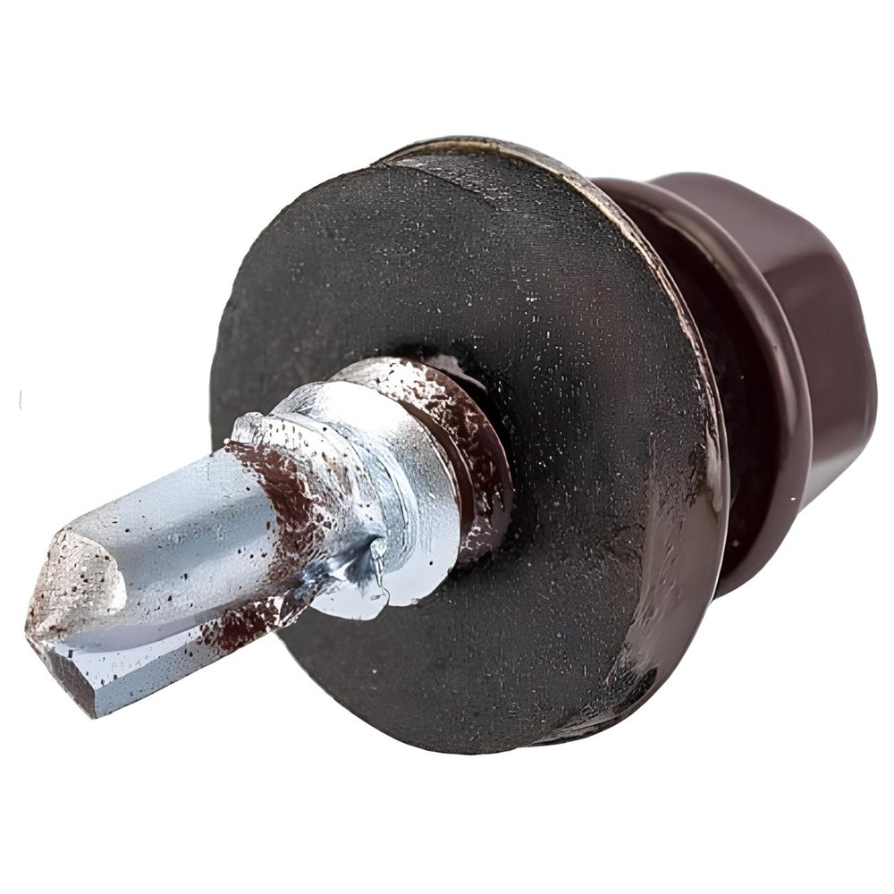 Саморез кровельный 5,5х19 мм темно-коричневый RAL 8017 10 шт