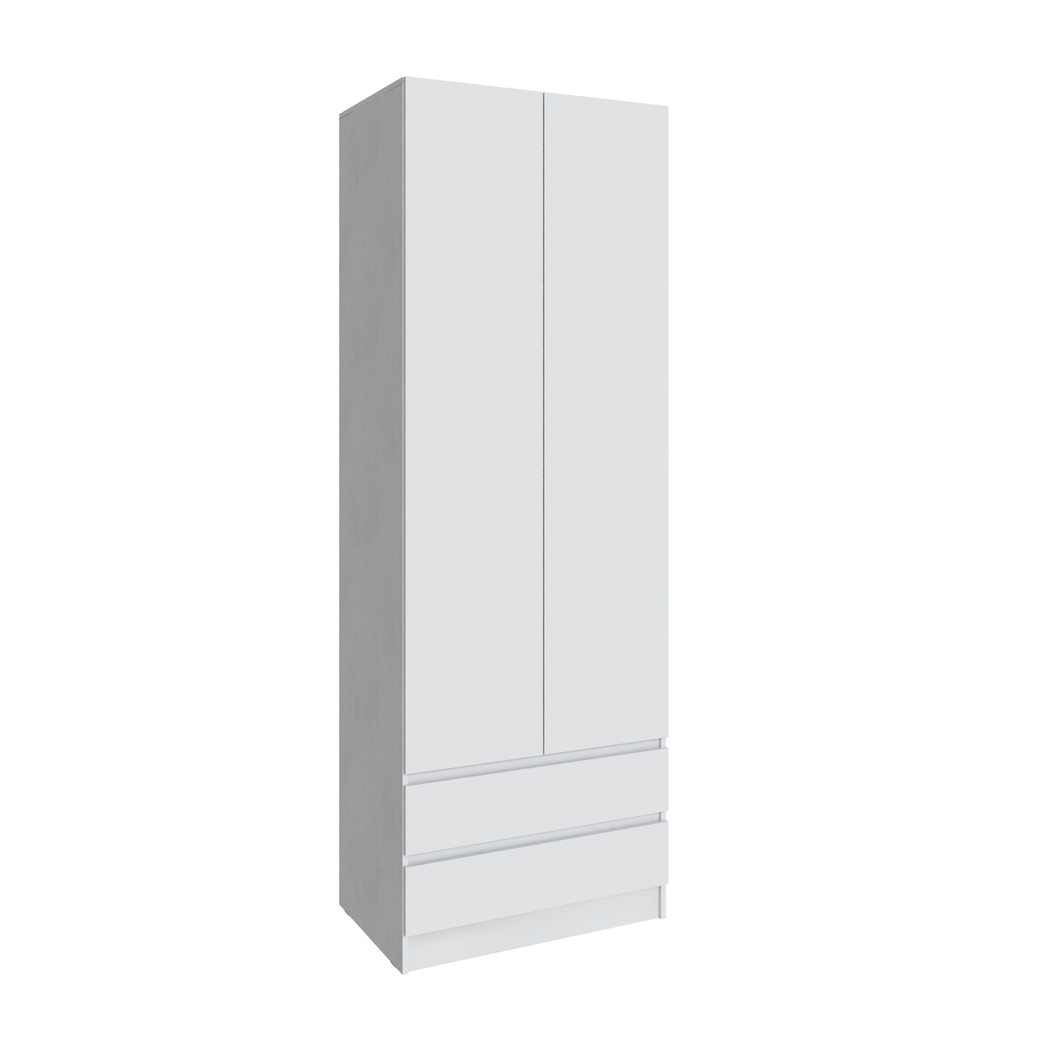 Шкаф двухдверный Мадрид с 2-мя ящиками 800х2300х520 мм Кашемир без ручек