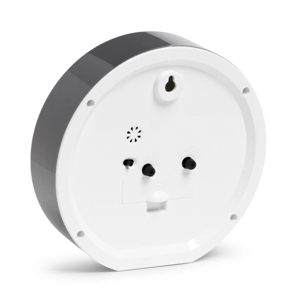 Будильник Узор d15 см серый