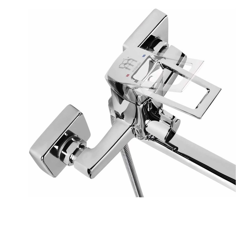 Смеситель для ванны Milardo Atlantic ATLSBLCM10 однорычажный длинный излив керамич дивертор