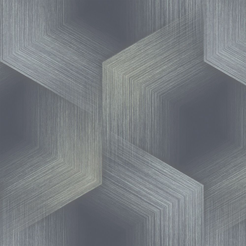 Обои WallSecret Hudson 9083-25 синие геометрия 3D 1,06х10,05 м