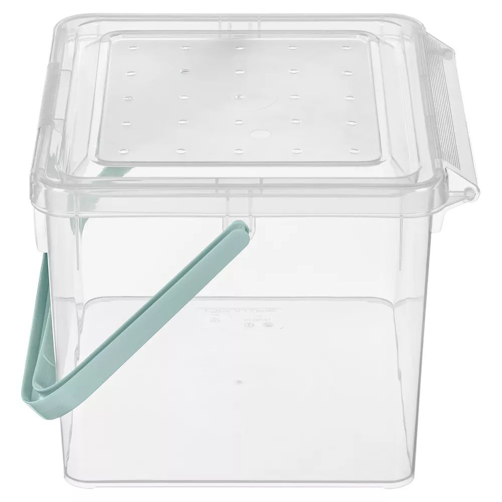 Ведро для стирального порошка 5,3 л 235х210х162 мм бесцветное