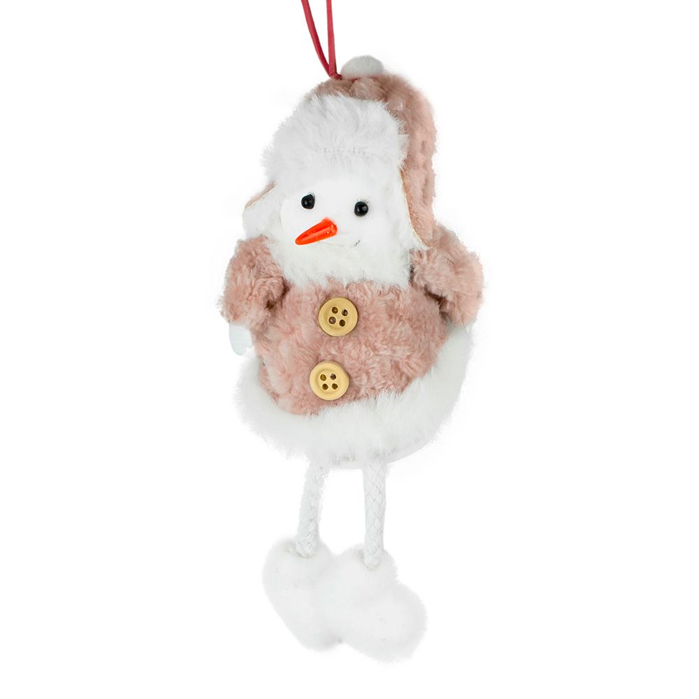 Фигура новогодняя Снеговик с колпаком L7 W7 H19 см 2 вида