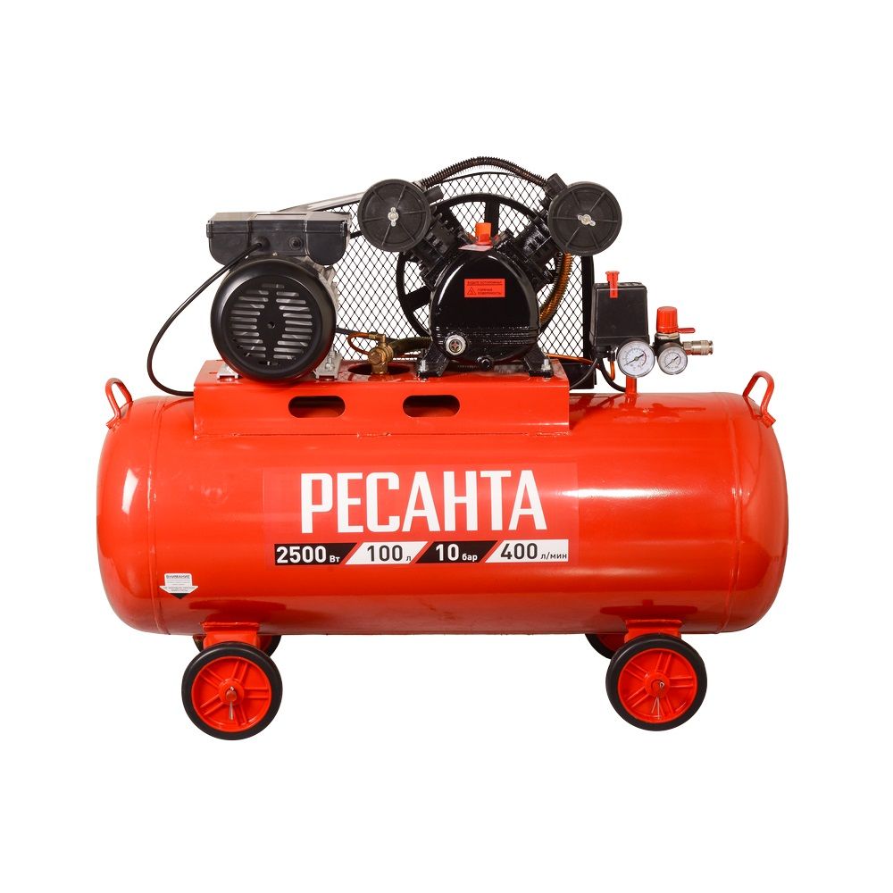 Компрессор ременной Ресанта КП-100/400Р 100 л 400 л/мин 2,2кВт