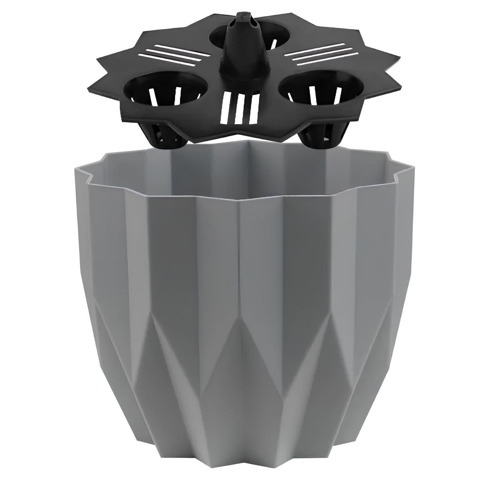 Кашпо Геометрия серый жемчуг 5,8 л