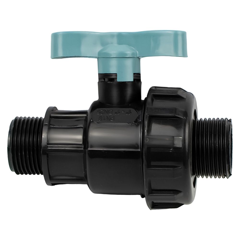 Кран шаровой ПЭ 1"/1" НР/НР PN16 Ital