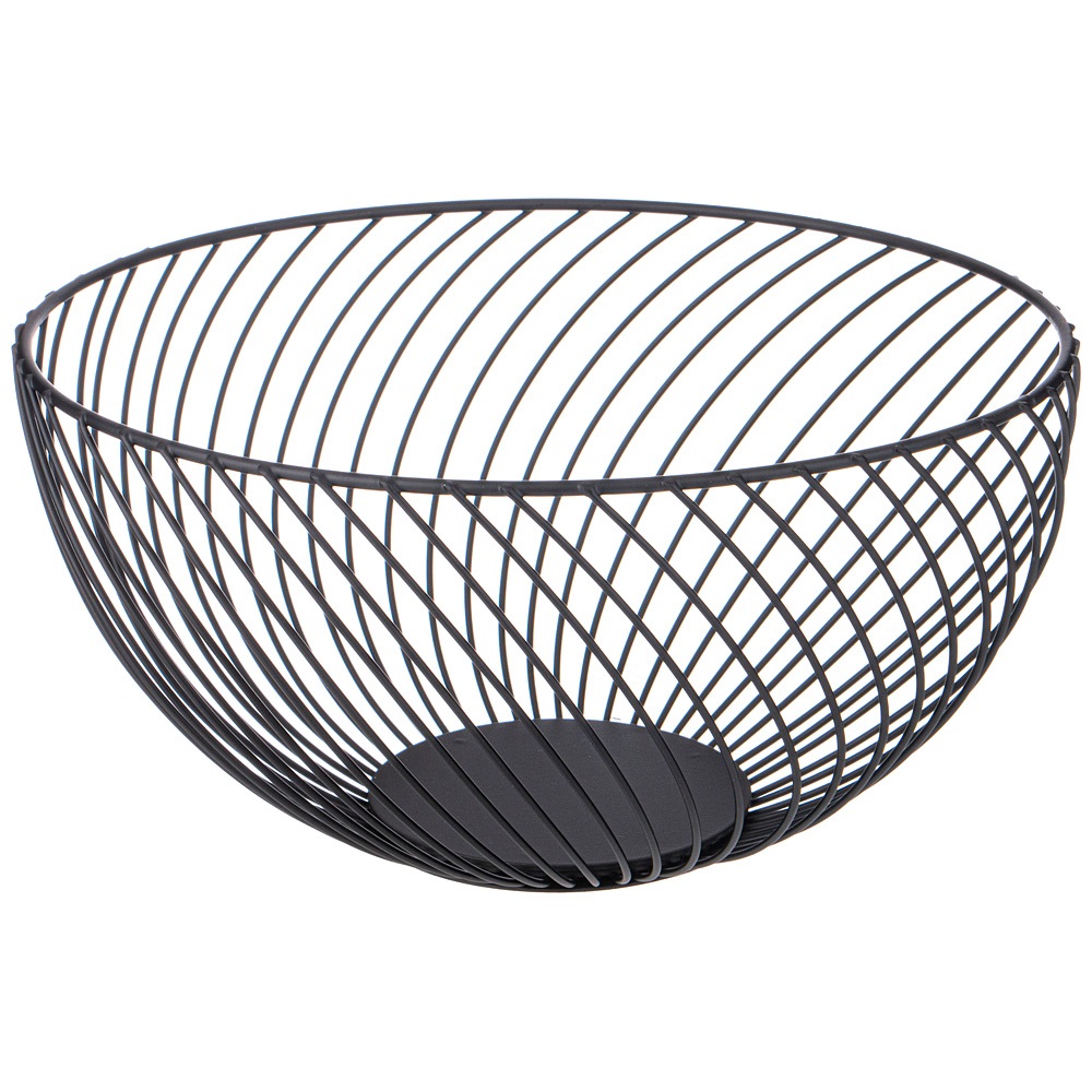Корзина для фруктов Agness 917-118 25,5х25,5х13 см черная