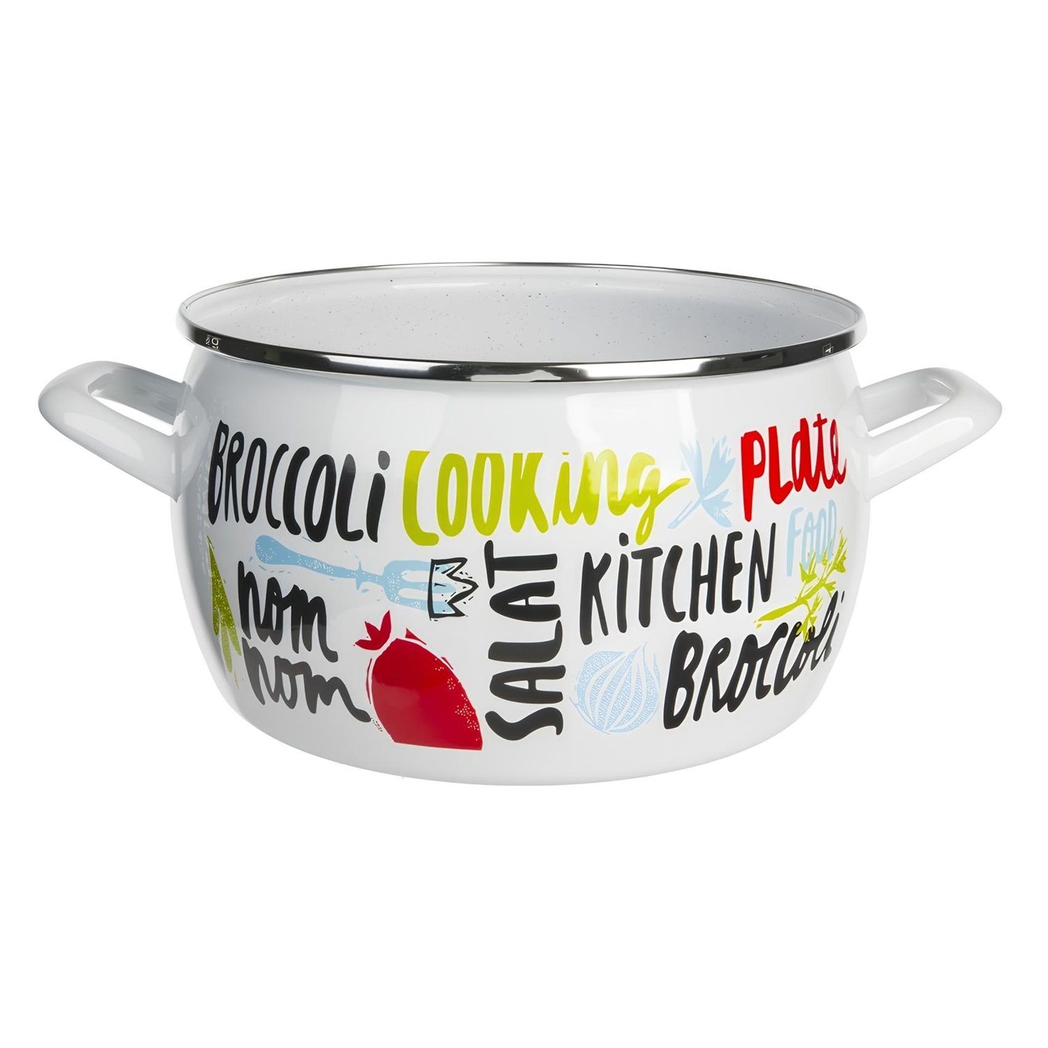 Кастрюля эмалированная Брокколи 7,5 л 2701-7,5