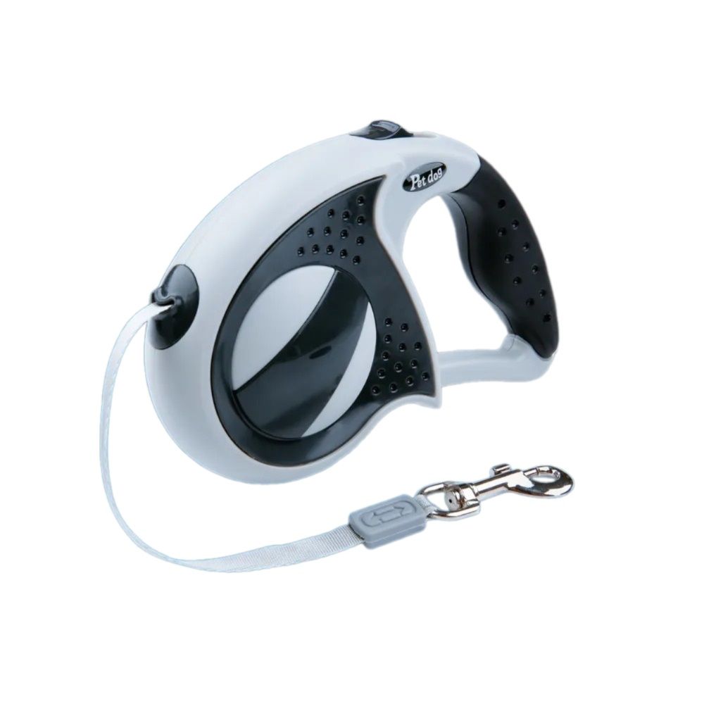 Поводок-рулетка для собак Мой бро 3 м до 15 кг черный прорезиненная ручка