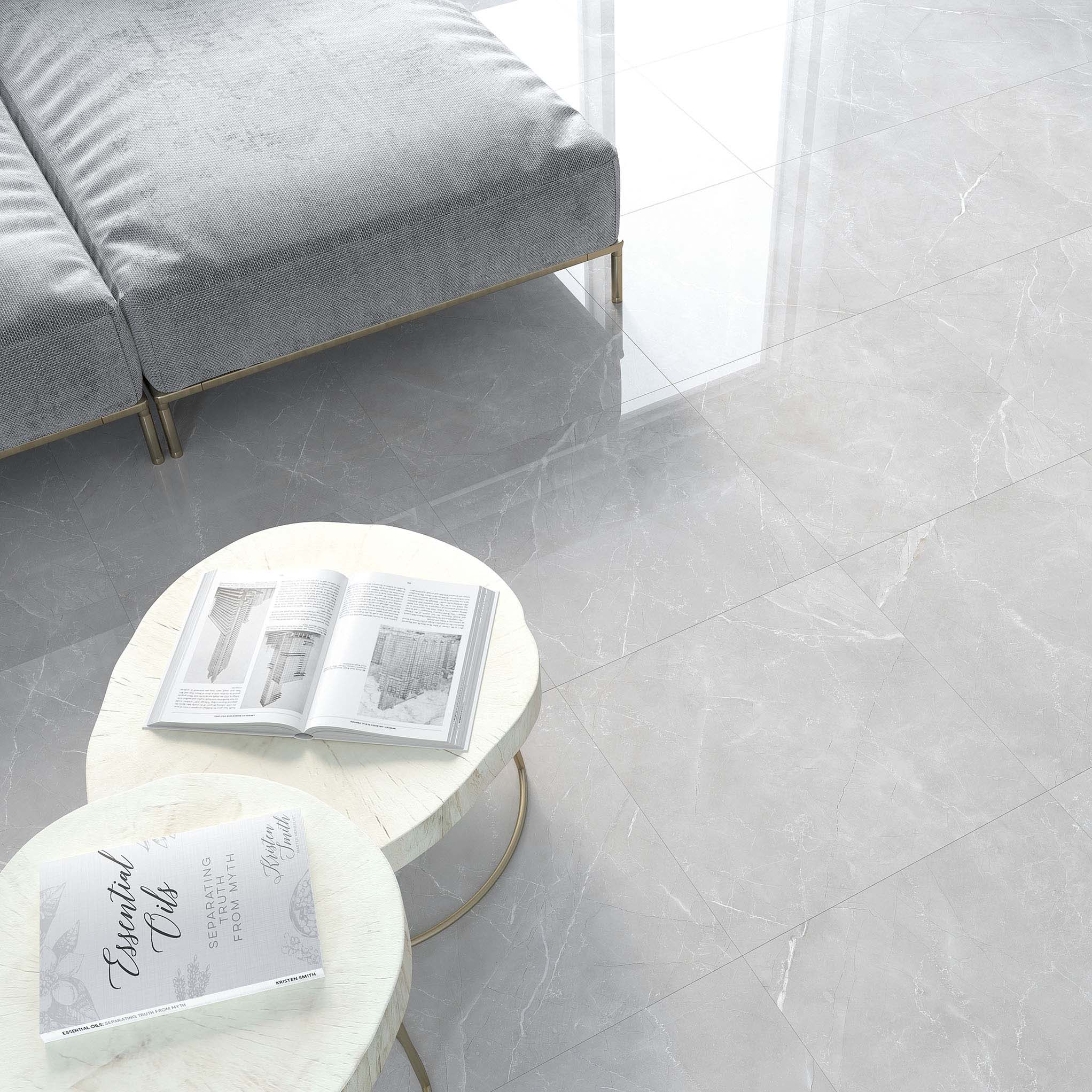 Керамогранит Laparet Vitrum Grigio 60x60 см серый полированный 1,44 м2