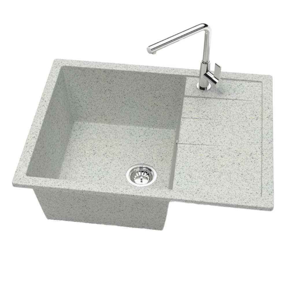 Мойка врезная Карельский камень 151/Q10 645х505х218 мм светло-серый