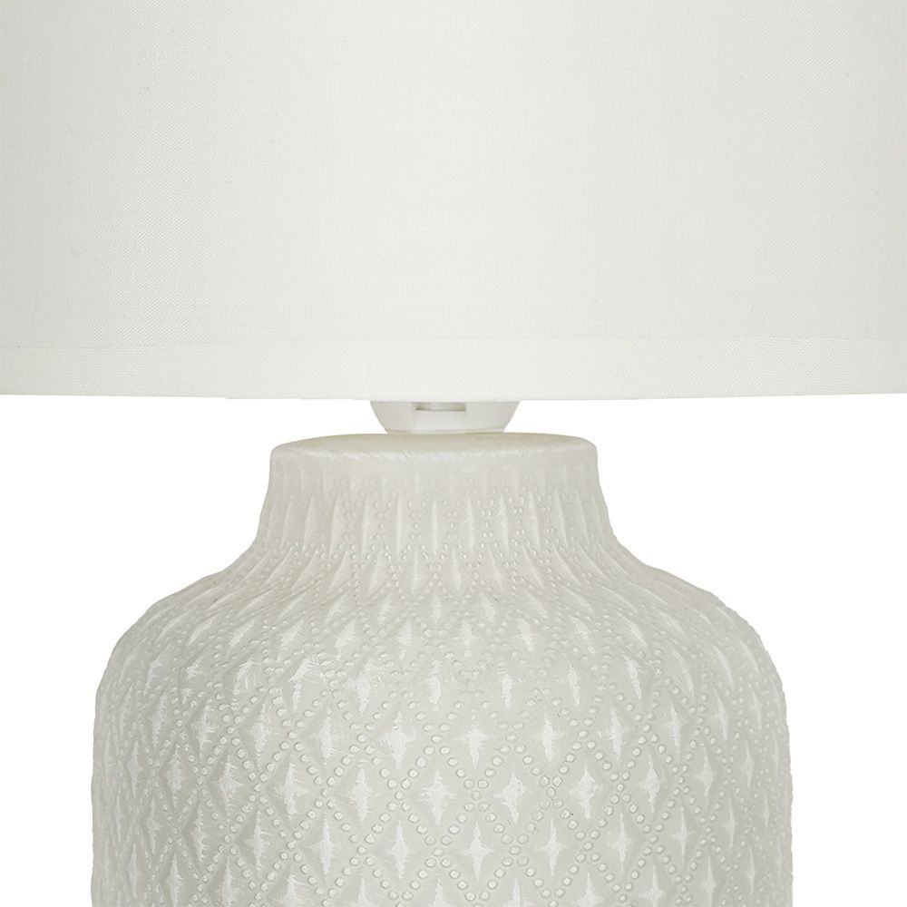 Светильник настольный Е14 ЛЮЧИЯ 452 Ромбы светло-серый Ø150*h310мм