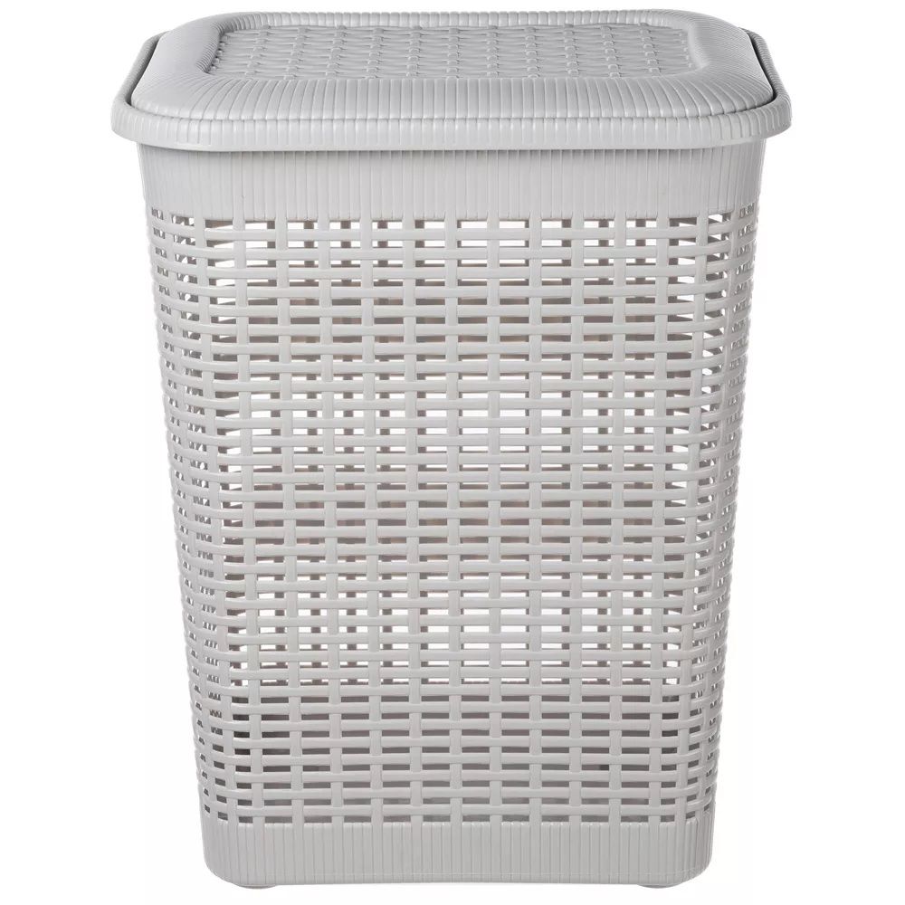 Корзина для белья 50 л 42х31х56 см светло-серая