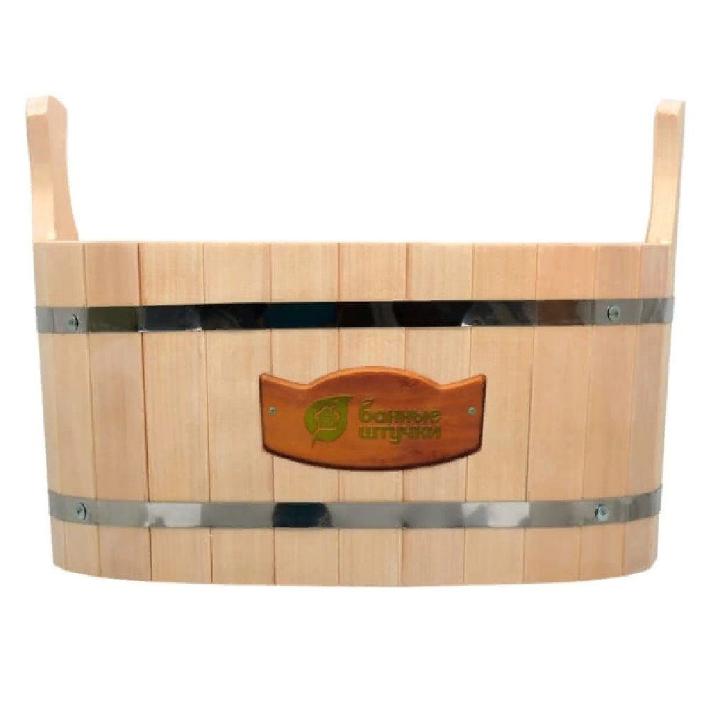 Ушат шайка 15 л овал С лёгким паром липа Банные штучки