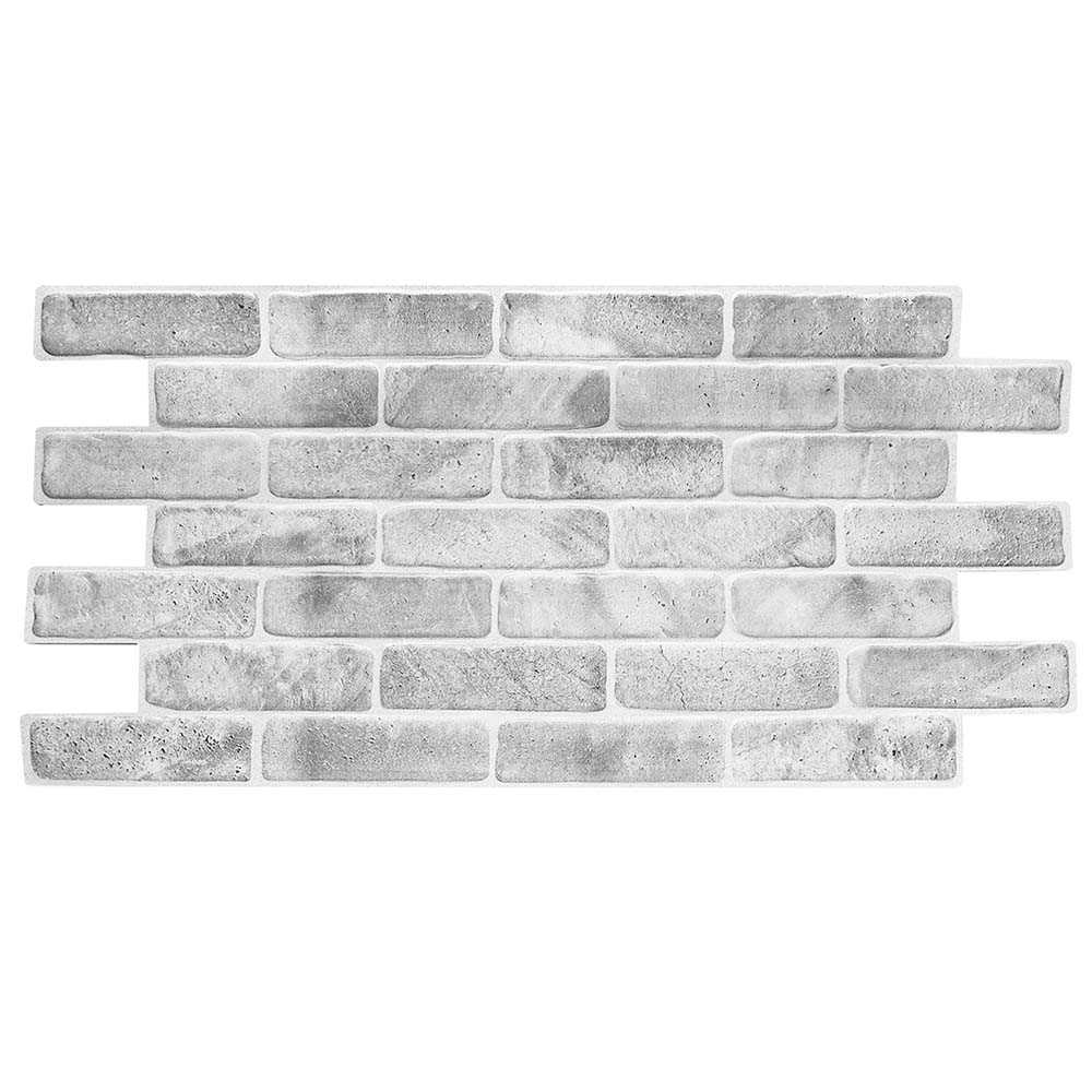 Панель ПВХ Кирпич старый серый 1025х495 мм