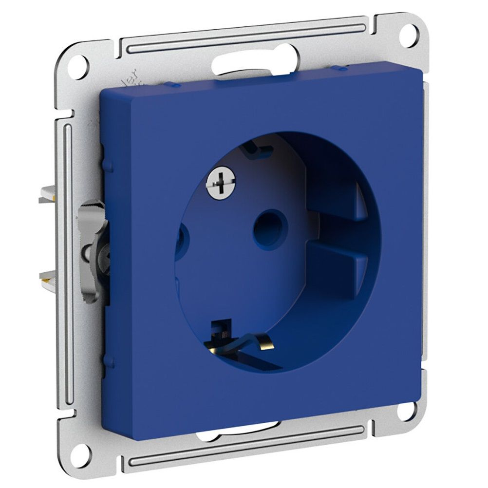 Розетка AtlasDesign 16А с заземлением механизм аквамарин SE ATN001143 Systeme Electric