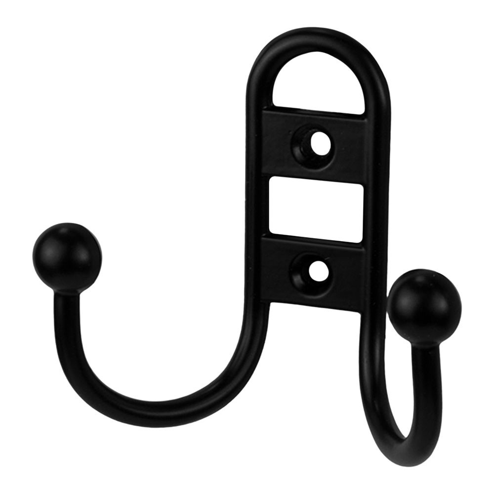 Крючок мебельный двойной Стандарт 208 B BL мат.черный